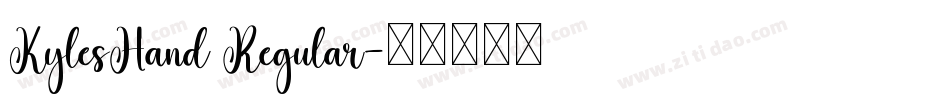 KylesHand Regular字体转换